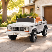 Licensed 1980 24V Ford 150 2 Seater Kids Ride on Truck, Leather Seat, Rubber Tires, with RC