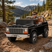 Licensed 1980 24V Ford 150 2 Seater Kids Ride on Truck, Leather Seat, Rubber Tires, with RC