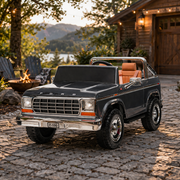 Licensed 1980 24V Ford 150 2 Seater Kids Ride on Truck, Leather Seat, Rubber Tires, with RC