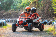 KINGTOYS.ca 2026 Officially Licensed 2x24V LX Performance Can-Am Maverick 4WD Edition 2-Seater Pack Kids Ride on Buggy Eva Wheels Leather Seats RC