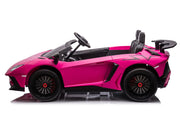 2027 24V XXL Licensed Lamborghini Aventador 200 Watts Brushless Motor electric 2 Seater Kids Ride On Cars Leather Seat Tubeless Air Tires