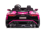2027 24V XXL Licensed Lamborghini Aventador 200 Watts Brushless Motor electric 2 Seater Kids Ride On Cars Leather Seat Tubeless Air Tires