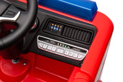 KINGTOYS.ca 2026 12V Kids Fire Truck Electric Ride On One Seater with Leather Seat and RC