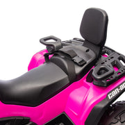 2027 Licensed 24V Can Am Outlander 2 Seater Kids Ride on ATV, 4x200 Watts Motors, Rubber Tires, Leather Seat