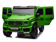 KINGTOYS.ca 2027 Platinum XL Mercedes G63 2x24V/4WD Kids Ride On Car with Rubber EVA Wheels & Leather Seats, 7" Video Screen with RC