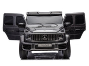 KINGTOYS.ca 2027 Platinum XL Mercedes G63 2x24V/4WD Kids Ride On Car with Rubber EVA Wheels & Leather Seats, 7" Video Screen with RC