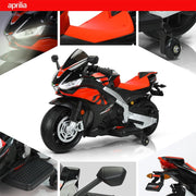 KINGTOYS.ca Upgraded Aprilia RSV4 24V Super Motorcycle With Music, Lights and Rubber Wheels