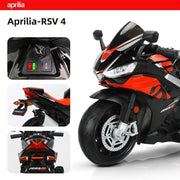 KINGTOYS.ca Upgraded Aprilia RSV4 24V Super Motorcycle With Music, Lights and Rubber Wheels