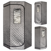 KINGTOYS.ca Blisspod Portable Personal Full Body 60 Min Rapid Steam Sauna | Pentagonal | Grey | Powerful 1600 Watts | 3.6L Stronger Steamer | 90X90X190cm