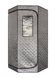 KINGTOYS.ca Blisspod Portable Personal Full Body 60 Min Rapid Steam Sauna | Pentagonal | Grey | Powerful 1600 Watts | 3.6L Stronger Steamer | 90X90X190cm