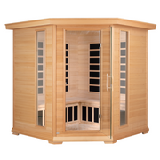 KINGTOYS.ca Blisspod, Vienna, Corner Spacious Far Infrared Sauna Canadian Hemlock Ultra Low EMF, 12 Heaters, 4-5 Persons