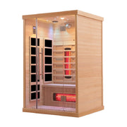 KINGTOYS.ca Blisspod Venetian 2-Person Full Spectrum Indoor Premium Canadian Hemlock Low EMF Sauna 10 Heaters Chromotherapy Reflexology