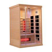 KINGTOYS.ca Blisspod Venetian 2-Person Full Spectrum Indoor Premium Canadian Hemlock Low EMF Sauna 10 Heaters Chromotherapy Reflexology