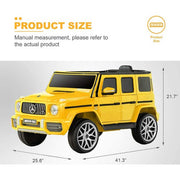 KINGTOYS.ca Mercedes Benz Cars Mercedes Benz Cars 12VAMGG63YELLOW 2024 12V Licensed Mercedes-Benz AMG G63 Kids Ride On 1 Seater Cars RC