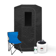 KINGTOYS.ca Blisspod Portable Personal Full Body 60 Min Rapid Steam Sauna | Pentagonal | Grey | Powerful 1600 Watts | 3.6L Stronger Steamer | 90X90X190cm