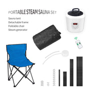 KINGTOYS.ca Blisspod Portable Personal Full Body 60 Min Rapid Steam Sauna | Pentagonal | Grey | Powerful 1600 Watts | 3.6L Stronger Steamer | 90X90X190cm