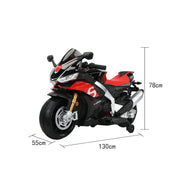 KINGTOYS.ca Upgraded Aprilia RSV4 24V Super Motorcycle With Music, Lights and Rubber Wheels