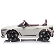 Licensed 2026 12V BMW I4 Kids Ride On One Seater Cars Rubber Foam Tires, Leather Seat With Remote Control