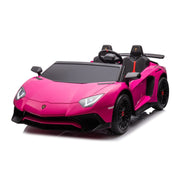 2027 24V XXL Licensed Lamborghini Aventador 200 Watts Brushless Motor electric 2 Seater Kids Ride On Cars Leather Seat Tubeless Air Tires