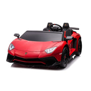 2027 24V XXL Licensed Lamborghini Aventador 200 Watts Brushless Motor electric 2 Seater Kids Ride On Cars Leather Seat Tubeless Air Tires