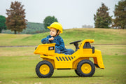 KINGTOYS.ca 2026 CAT Dump Truck 12V Kids Ride-On with Remote Control, Working Shovel & Realistic Construction Sounds With RC