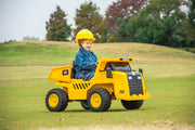 KINGTOYS.ca 2026 CAT Dump Truck 12V Kids Ride-On with Remote Control, Working Shovel & Realistic Construction Sounds With RC