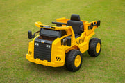 KINGTOYS.ca 2026 CAT Dump Truck 12V Kids Ride-On with Remote Control, Working Shovel & Realistic Construction Sounds With RC