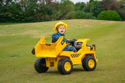 KINGTOYS.ca 2026 CAT Dump Truck 12V Kids Ride-On with Remote Control, Working Shovel & Realistic Construction Sounds With RC