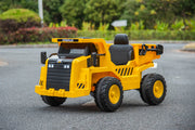 KINGTOYS.ca 2026 CAT Dump Truck 12V Kids Ride-On with Remote Control, Working Shovel & Realistic Construction Sounds With RC
