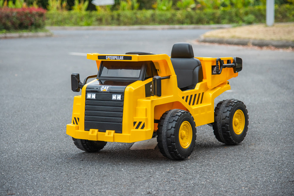 2026 Licensed 12V CAT Electric Dump Truck Kids Ride On