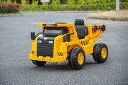 KINGTOYS.ca 2026 CAT Dump Truck 12V Kids Ride-On with Remote Control, Working Shovel & Realistic Construction Sounds With RC