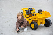 KINGTOYS.ca 2026 CAT Dump Truck 12V Kids Ride-On with Remote Control, Working Shovel & Realistic Construction Sounds With RC