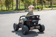 2026 Licensed 24V Can Am Maverick 1-Seater Kids On UTV, Rubber Tires, Leather Seat, With Remote Control