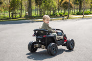 2026 Licensed 24V Can Am Maverick 1-Seater Kids On UTV, Rubber Tires, Leather Seat, With Remote Control