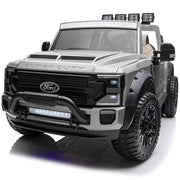 KINGTOYS.ca 2027 Licensed Ford F450 Custom Edition 24V Kids Ride-On Car Truck Rubber Tires, Leather Seat with Parental Remote
