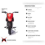 2026 MotoX 24V Electric Dirt Bike Kids Ride On Motorcycle Up to 18 km/h