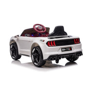 2023 Mustang Style Ride On 12V Battery & Hydraulics | Leather Seat & Rubber Tires Remote Control Red