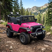 2026 12V Jeep Off Road Kids Ride On Car, Leather Seat, Rubber Tires With RC