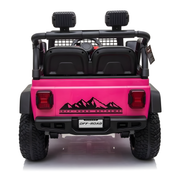 2026 12V Jeep Off Road Kids Ride On Car, Leather Seat, Rubber Tires With RC