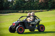 2027 Officially Licensed 2x24V LX Performance Can-Am Maverick 4WD Edition 2-Seater Pack Kids Ride on Buggy Eva Wheels Leather Seats RC