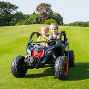 KINGTOYS.ca 2026 Officially Licensed 2x24V LX Performance Can-Am Maverick 4WD Edition 2-Seater Pack Kids Ride on Buggy Eva Wheels Leather Seats RC