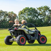 KINGTOYS.ca 2026 Officially Licensed 2x24V LX Performance Can-Am Maverick 4WD Edition 2-Seater Pack Kids Ride on Buggy Eva Wheels Leather Seats RC