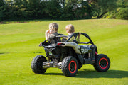 KINGTOYS.ca 2026 Officially Licensed 2x24V LX Performance Can-Am Maverick 4WD Edition 2-Seater Pack Kids Ride on Buggy Eva Wheels Leather Seats RC