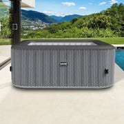 Pacific 4/6-Person Inflatable Hot Tub, Square, Integrated Heater