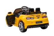 KINGTOYS.ca 12V Chevrolet Camaro 2SS Kids Ride On One Seater Electric Car with Leather Seat, Rubber Tires and RC