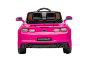 KINGTOYS.ca 12V Chevrolet Camaro 2SS Kids Ride On One Seater Electric Car with Leather Seat, Rubber Tires and RC