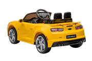 KINGTOYS.ca 12V Chevrolet Camaro 2SS Kids Ride On One Seater Electric Car with Leather Seat, Rubber Tires and RC