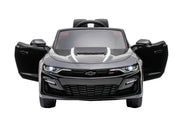 KINGTOYS.ca 12V Chevrolet Camaro 2SS Kids Ride On One Seater Electric Car with Leather Seat, Rubber Tires and RC