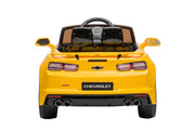 KINGTOYS.ca 12V Chevrolet Camaro 2SS Kids Ride On One Seater Electric Car with Leather Seat, Rubber Tires and RC