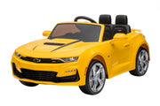 KINGTOYS.ca 12V Chevrolet Camaro 2SS Kids Ride On One Seater Electric Car with Leather Seat, Rubber Tires and RC